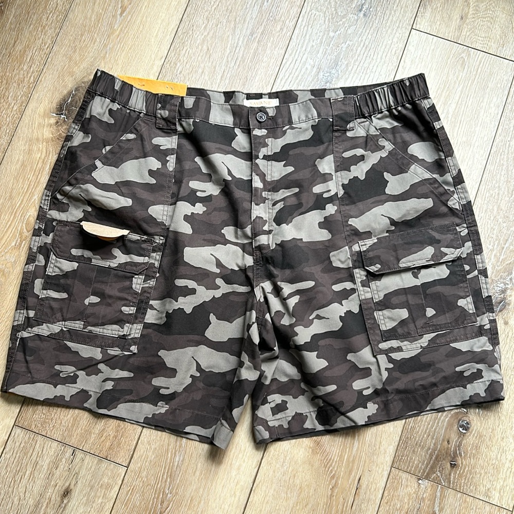 Savane Hiking Cargo Shorts Mens 44 Brown Tech Pocket UPF 30 Actual Outdo…